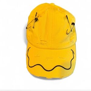 Bright Yellow Smiley Face Streetwear Hat New
